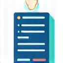 Icon depicting a form or card for entering details